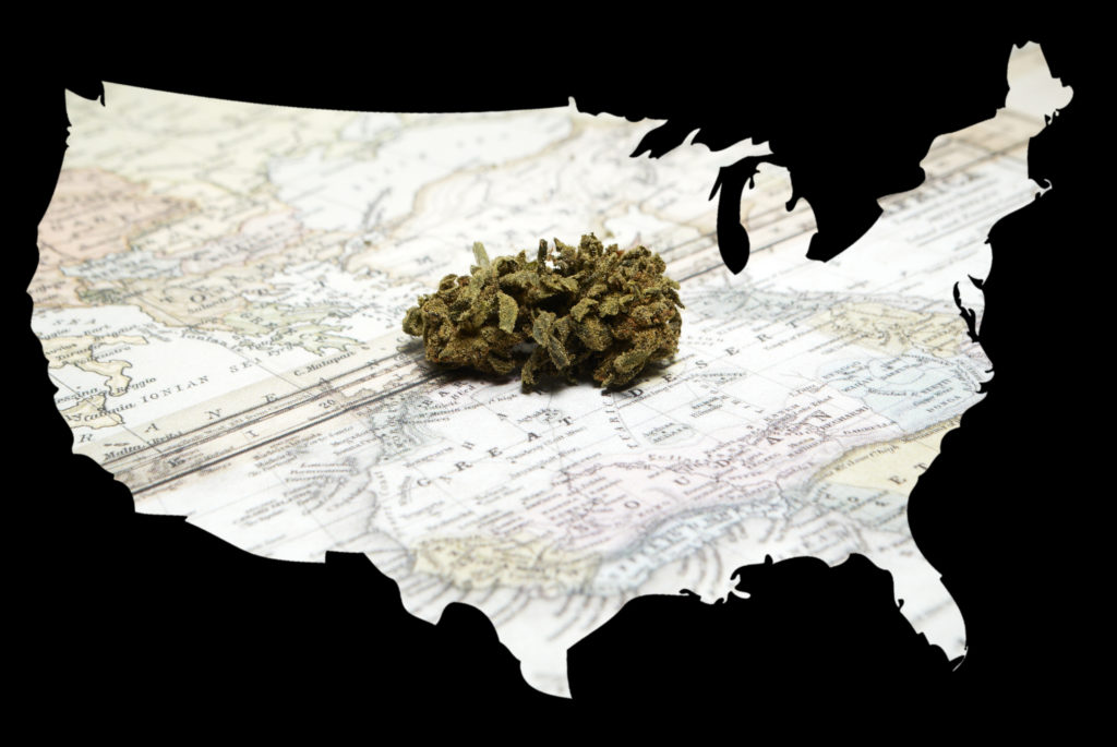 Possession Of Marijuana In The Us; Weed On Map Of Usa