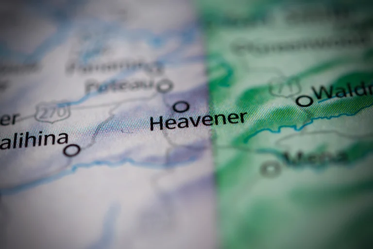 Heavener, Oklahoma on a map